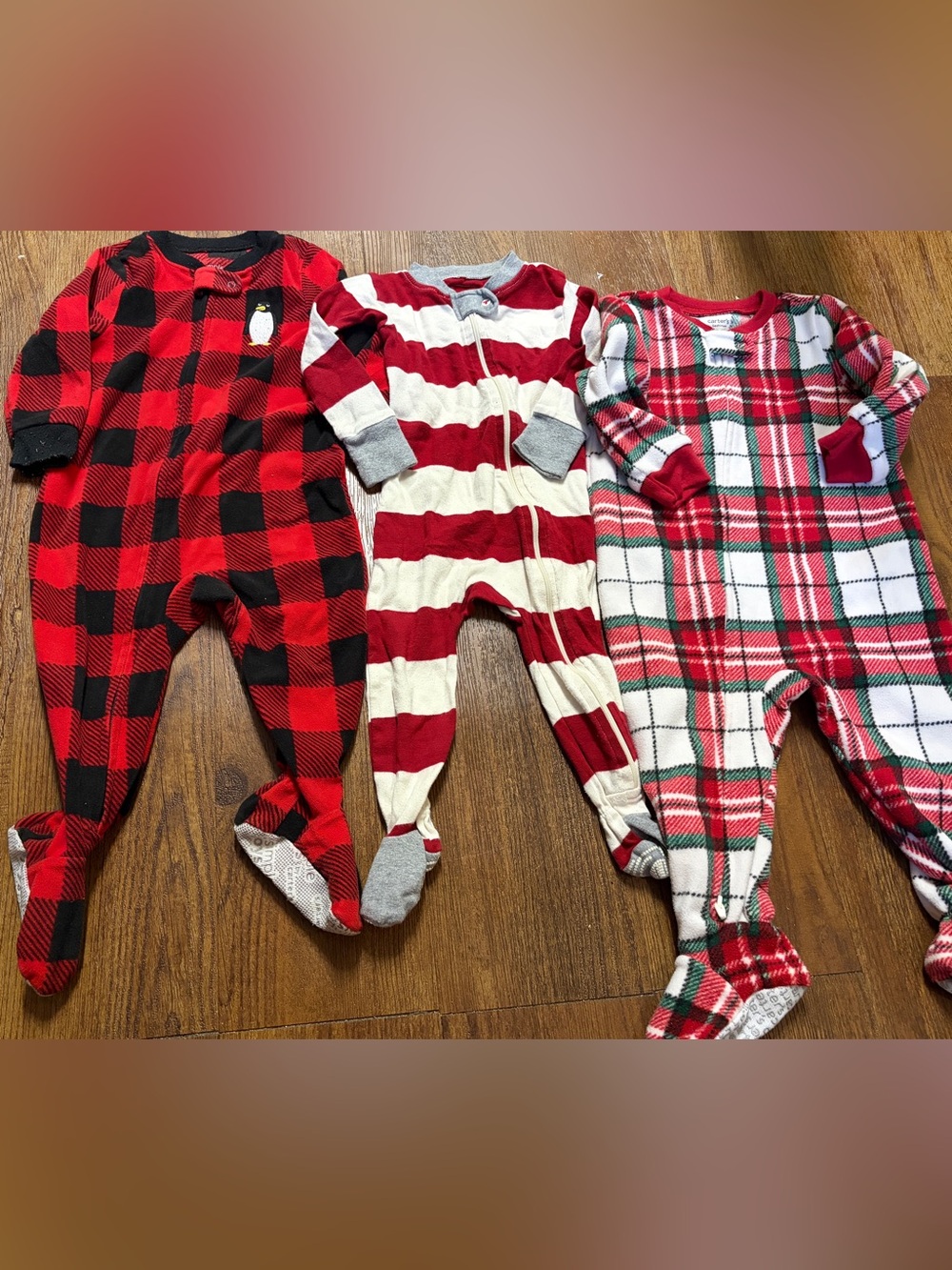 Three Christmas Pajama Sets